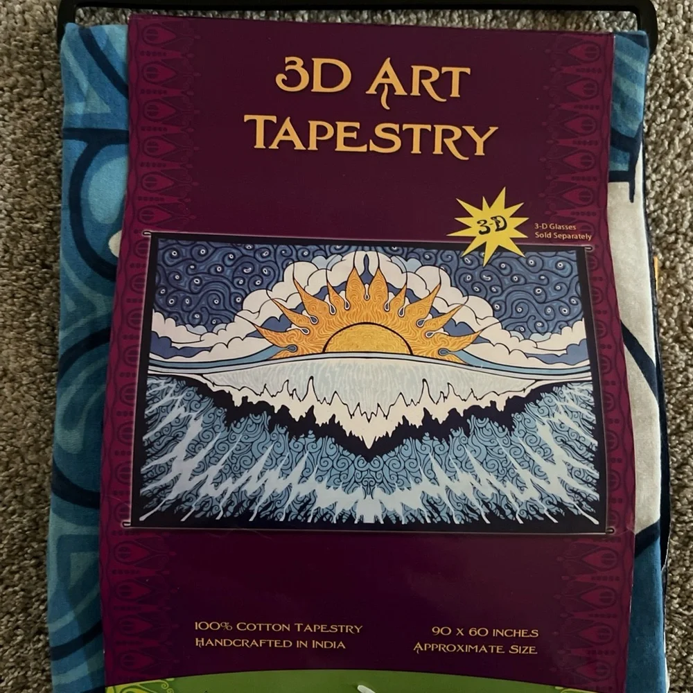NWT/NEW 3D Art Tapestry Sunshine Joy 90
